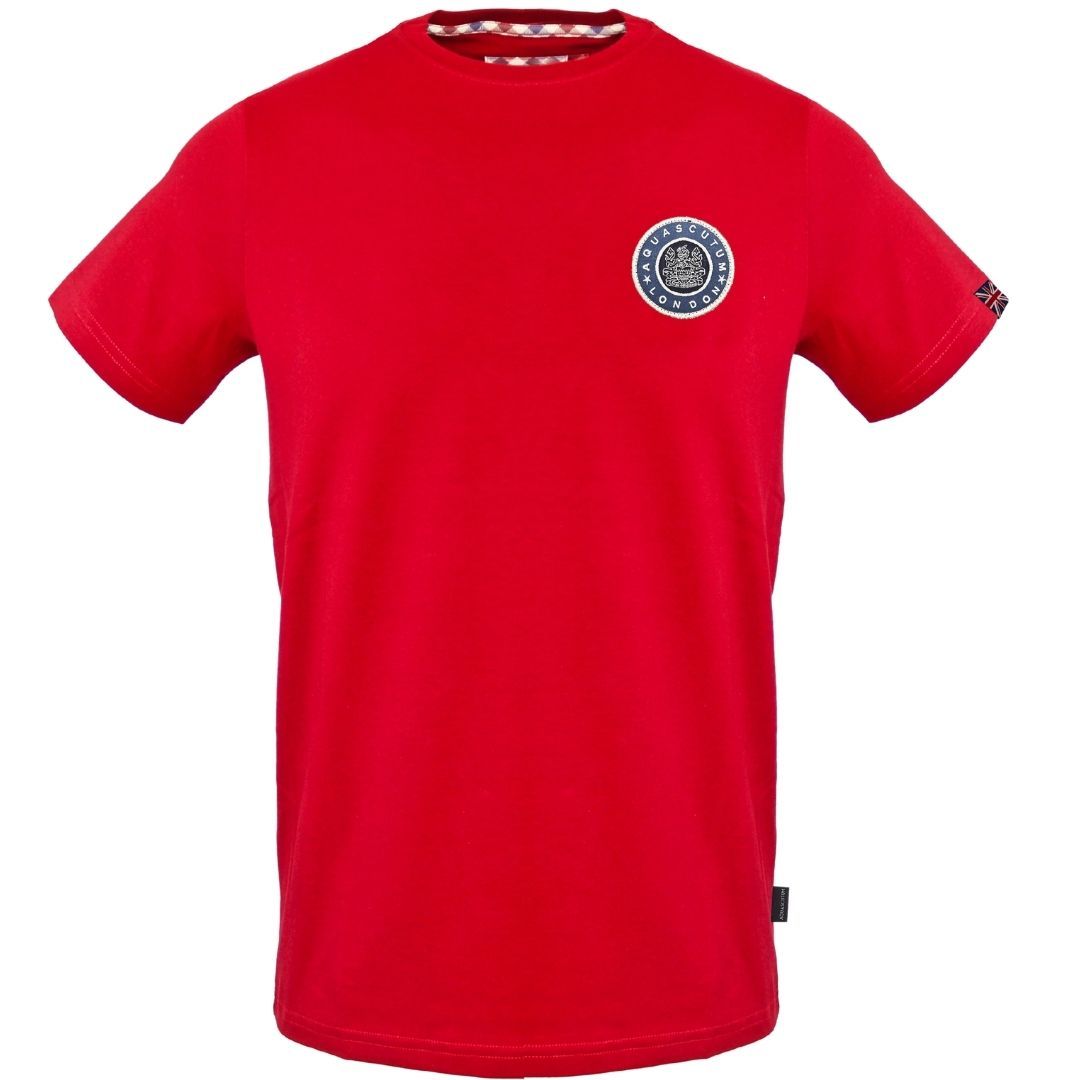 Klassisches rotes T-Shirt mit Rundhalsausschnitt