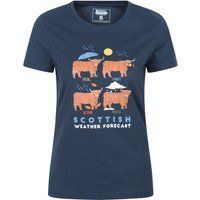 Mountain Warehouse - "Scottish Weather Forecast" T-Shirt für Damen (Marineblau)