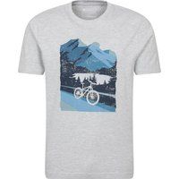 Herren T-Shirt mit Mountainbike-Motiv
