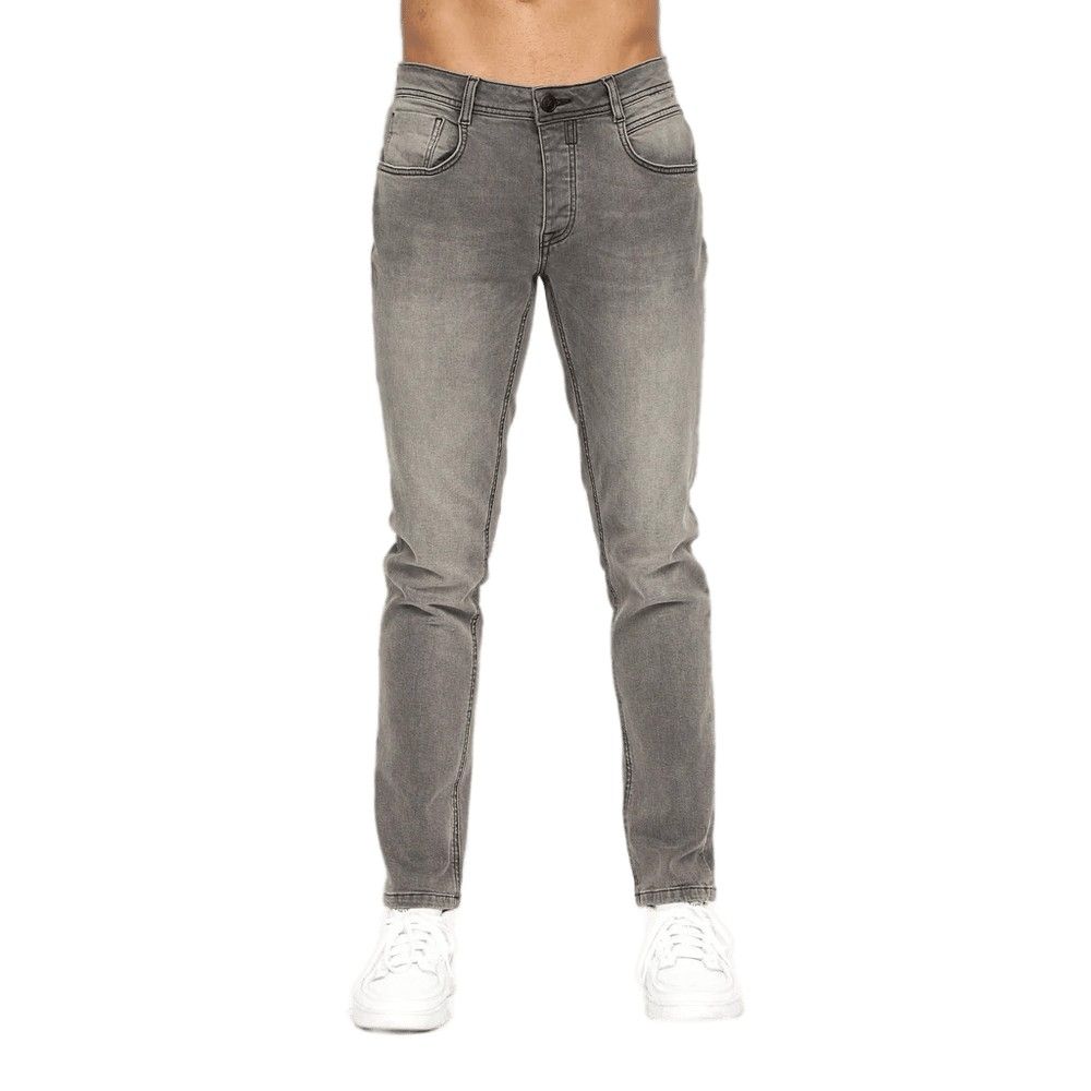 Herren Slim Fit Graue Jeans