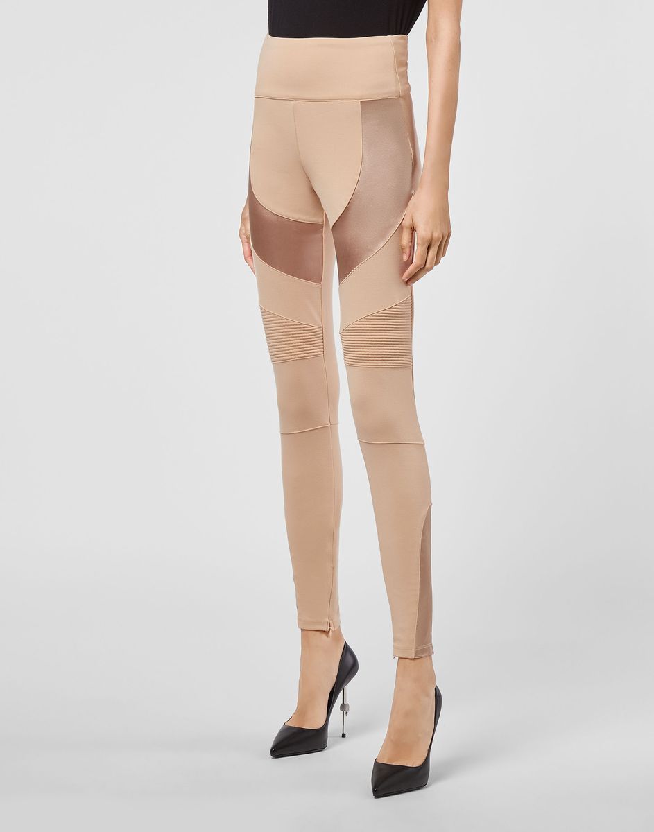 Leggings mit hohem Bund und Einsätzen