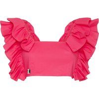 Gerüschtes Popeline Crop Top