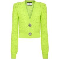 Kurze Strickjacke mit Schmuckknöpfen