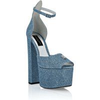 Plateau Peeptoe Knöchelriemen Sandaletten