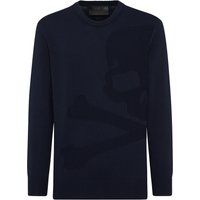 Jacquard Strickpullover mit Totenkopfmuster