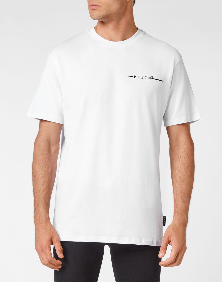 Verziertes Logo Baumwolljersey T-Shirt