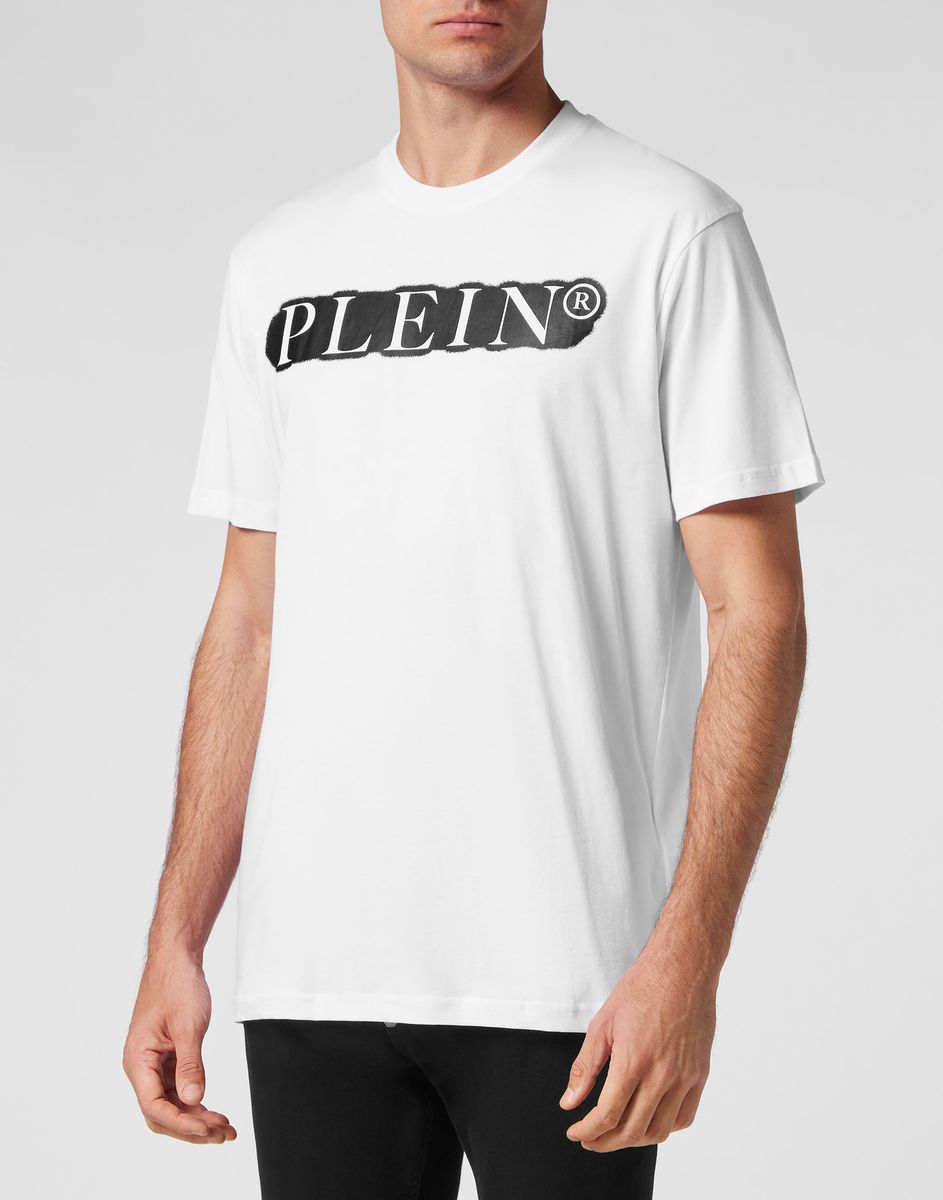 Verziertes Logo Baumwolljersey T-Shirt