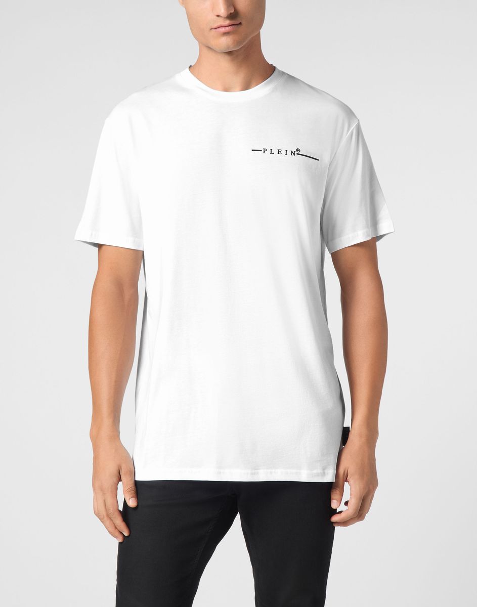 Verziertes Logo Baumwolljersey T-Shirt