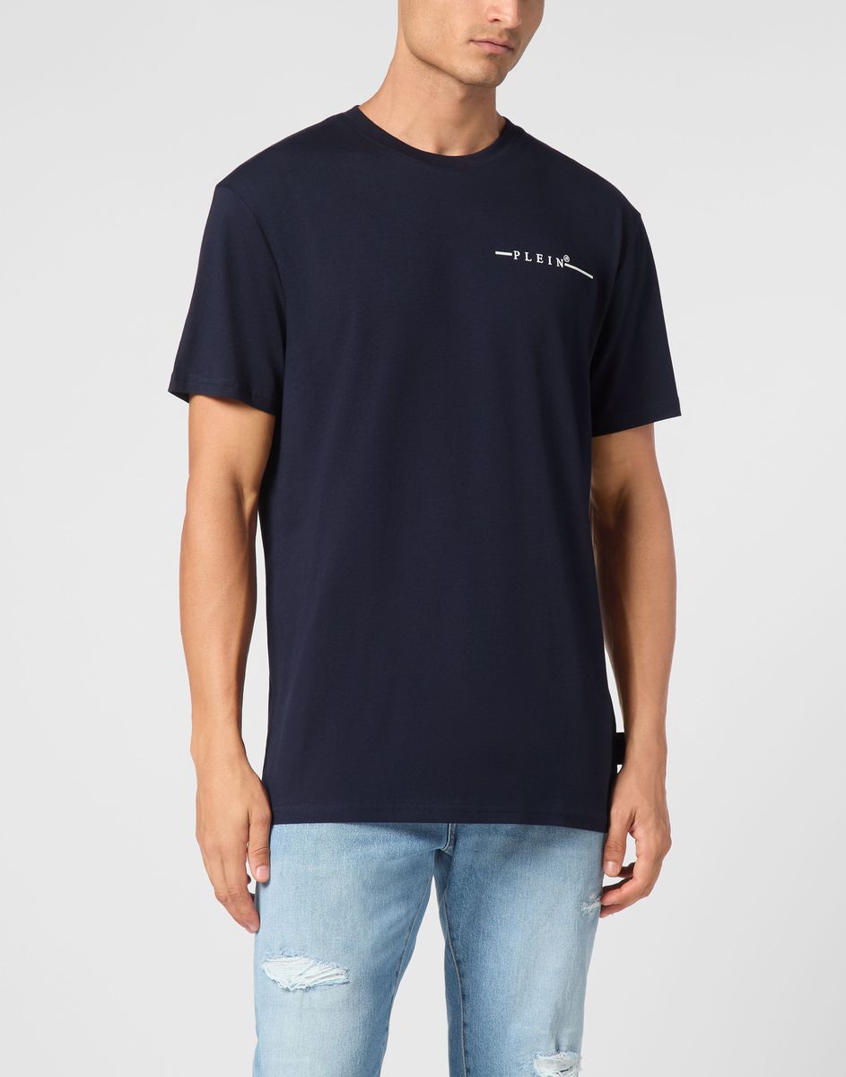 Verziertes Logo Baumwolljersey T-Shirt