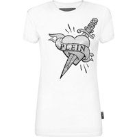 Figurbetontes T-Shirt mit Grafikdruck
