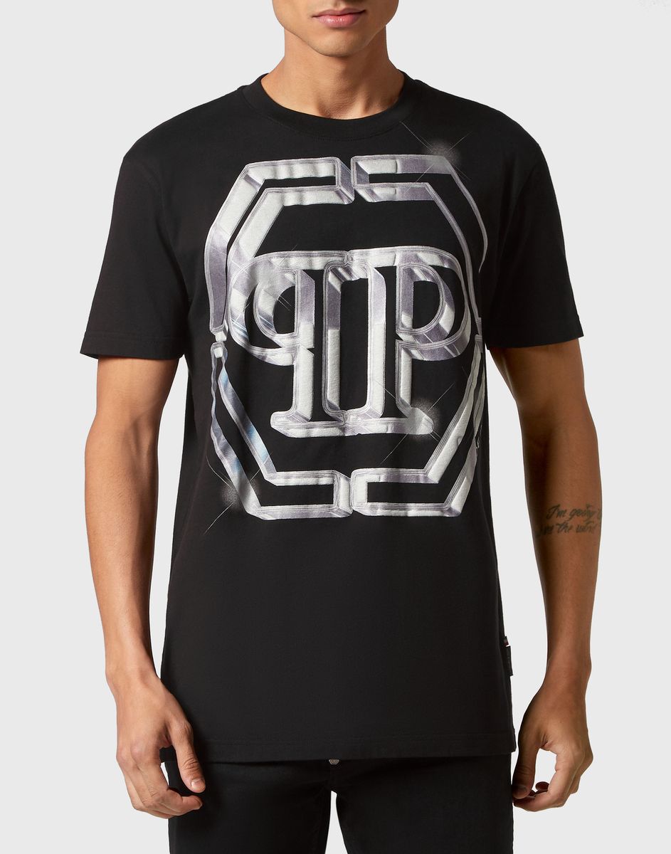 Philipp Plein T-Shirt mit Logo und Ziersteinen