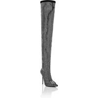 Overknee-Stiletto-Stiefel mit Strass