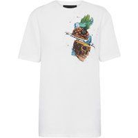 Baumwolljersey T-Shirt mit Grafikprint