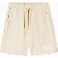 Terry Lounge Shorts mit Kordelzug