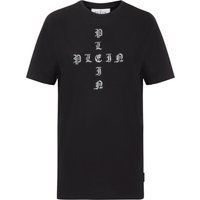 Gothic Plein T-Shirt mit Strasssteinen