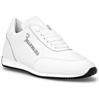 Weißer Leder Runner Sneaker mit Logo