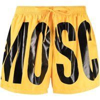 Badeshorts mit auffälligem Logo-Print