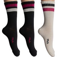 Gestreifte gerippte Socken Dreierpack