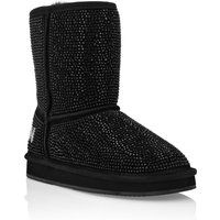 Wildlederstiefel mit Strassbesatz