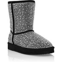 Wildlederstiefel mit Strassbesatz