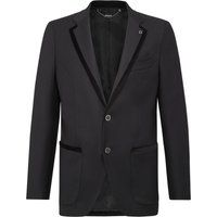 Eleganter Zwei-Knopf-Blazer mit Samtbesatz
