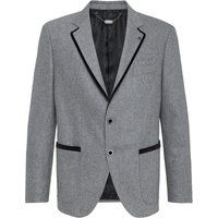 Eleganter Zwei-Knopf-Blazer mit Samtbesatz