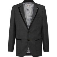 Eleganter Zwei-Knopf-Blazer mit Samtbesatz