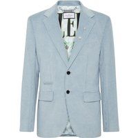 Cord Zwei-Knopf-Blazer mit steigendem Revers