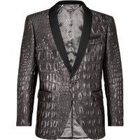Jacquard-Blazer aus Baumwollmischung mit Reitmotiven