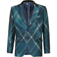 Blauer, karierter Abendblazer