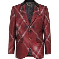 Blauer, karierter Abendblazer