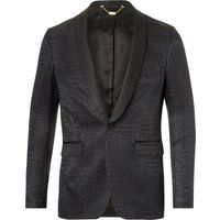 Blauer, karierter Abendblazer