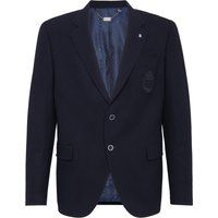 Klassischer marineblauer Blazer aus Wollmischung