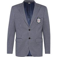 Gemusterter Zwei-Knopf-Blazer mit Wappen