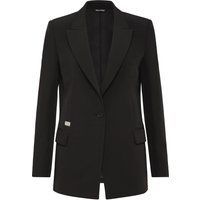 Klassischer Ein-Knopf-Blazer in Schwarz