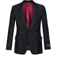 Herren-Blazer mit Schalkragen und Einknopfverschluss
