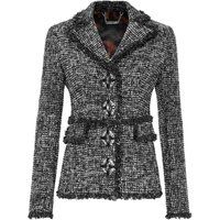 Tweed Blazer mit Fransenbesatz