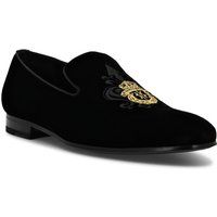 Herren Samt Loafer mit Goldstickerei