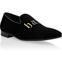 Samt Loafer mit gotischer Stickerei