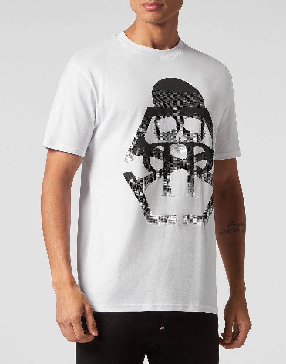 Schädel & Knochen T-Shirt aus Baumwolljersey