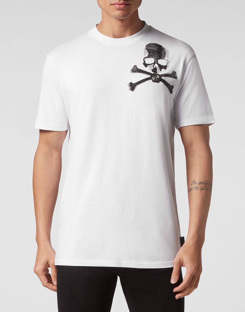 Schädel & Knochen T-Shirt aus Baumwolljersey
