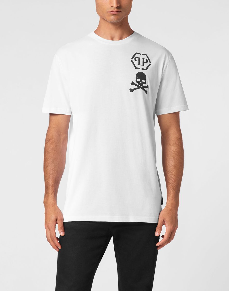Schädel & Knochen T-Shirt aus Baumwolljersey