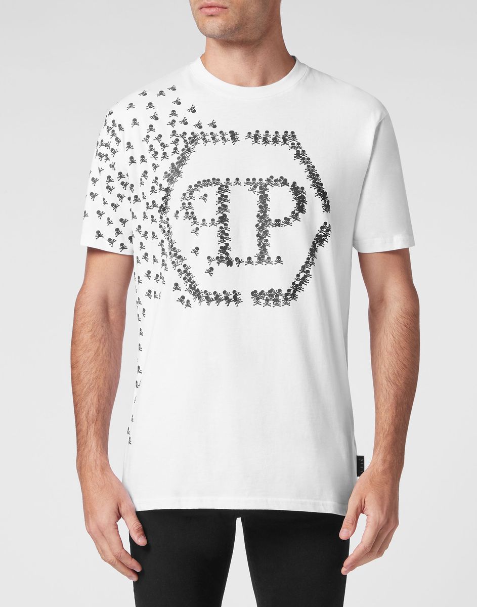 Schädel & Knochen T-Shirt aus Baumwolljersey