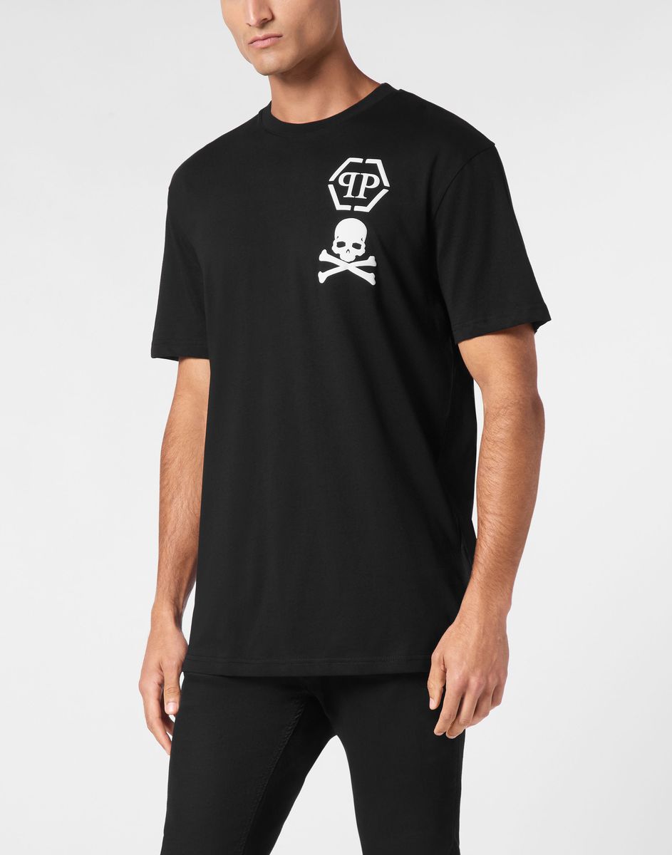 Schädel & Knochen T-Shirt aus Baumwolljersey