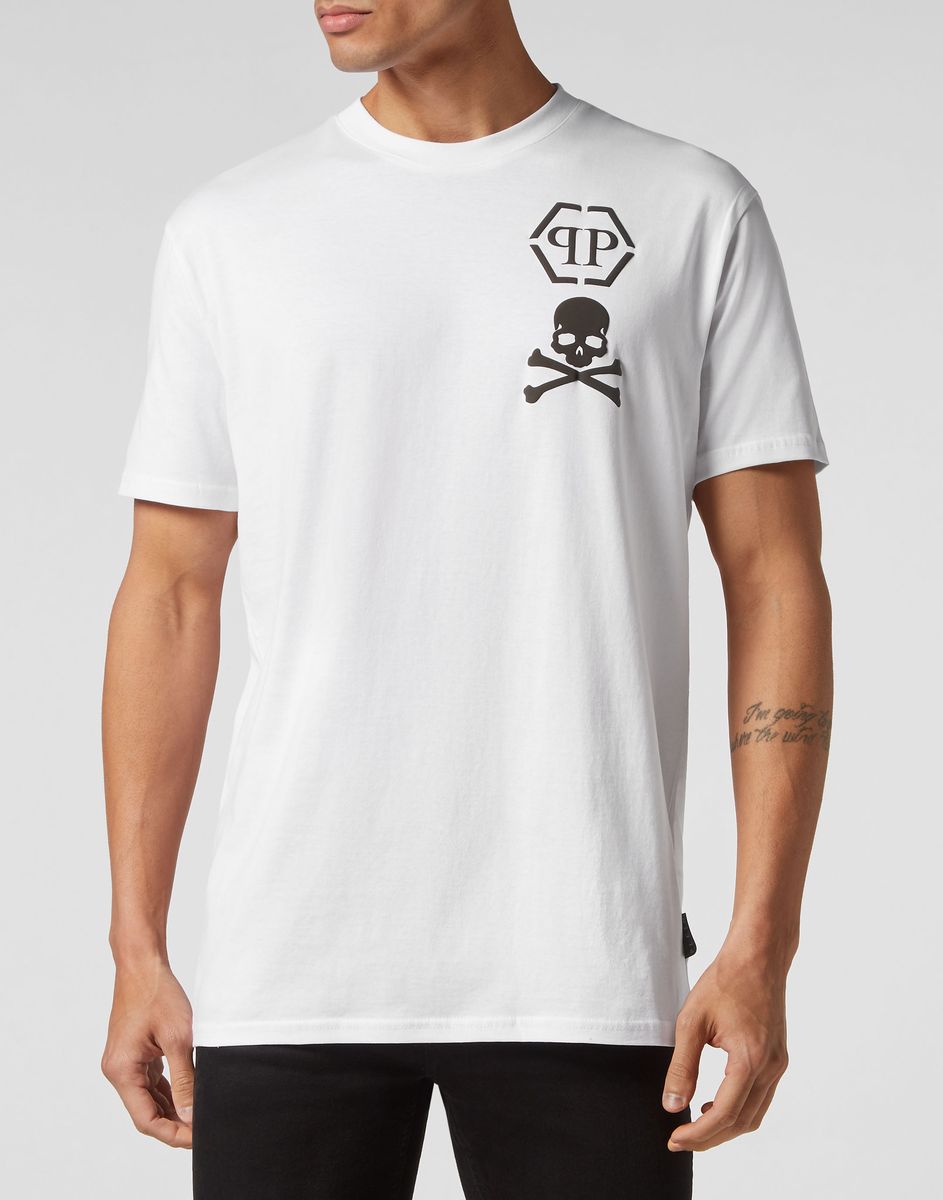 Schädel & Knochen T-Shirt aus Baumwolljersey
