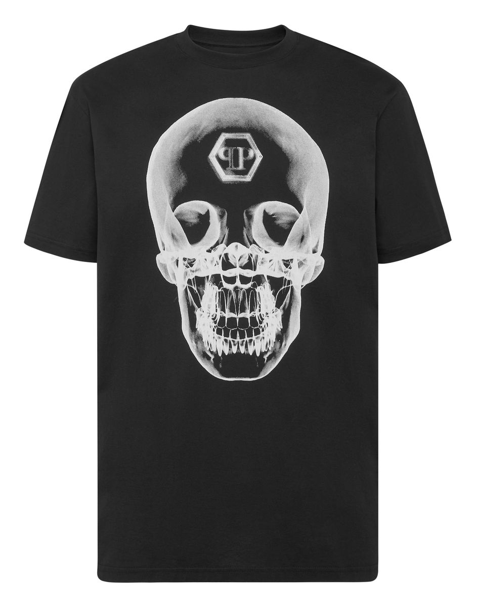 T-Shirt mit Totenkopf-Grafikprint