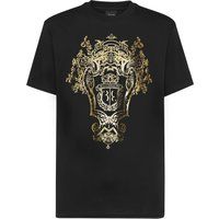 Weißes Baumwolljersey-T-Shirt mit Wappen