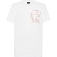 Rotes Baumwolljersey T-Shirt mit Grafikprint