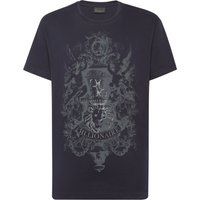 Rotes Baumwolljersey T-Shirt mit Grafikprint