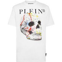 Baumwoll-T-Shirt mit Totenkopf-Grafikprint